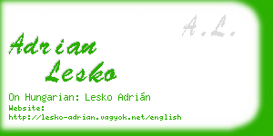 adrian lesko business card